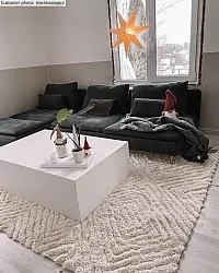 Hoogpolig vloerkleed - Monti (offwhite)