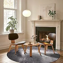 Rond vloerkleed - Serifos (grijs)