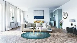 Rond vloerkleed - Shade (turkoois)