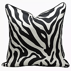 Kussensloop - Zebra Cushion 45 x 45 cm (zwart/wit)