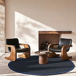 Ronde vloerkleden (sisal) - Agave (donkerblauw)