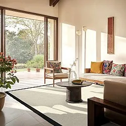 Sisal-vloerkleed - Agave (zwart/offwhite)