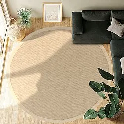 Ronde vloerkleden (sisal) - Agave (beige/beige)