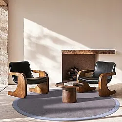 Ronde vloerkleden (sisal) - Agave (grijs)