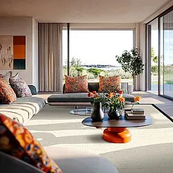 Sisal-vloerkleed - Agave (zwart/offwhite)