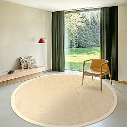 Ronde vloerkleden (sisal) - Agave (beige/beige)