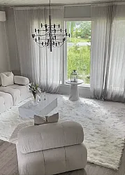 Hoogpolig vloerkleed - Pomaire (wit)