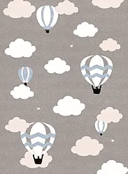 Kindervloerkleed - Balloons (blauw)