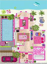 Kindervloerkleed - Beach world