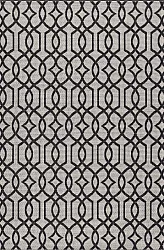 Vloerkleed Katoen - Kebira (grijs/zwart)