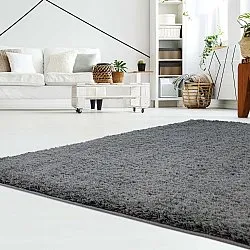 Hoogpolig vloerkleed - Soft Shine (Donkergrijs)