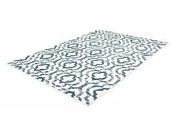 Shaggy Indoor-Outdoor - Trenton (wit/blauw)