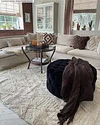 Hoogpolig vloerkleed - Rostock (offwhite)