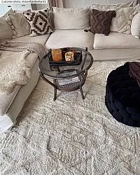 Hoogpolig vloerkleed - Rostock (offwhite)