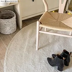 Rond vloerkleed - Sunayama (wit)