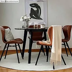 Rond vloerkleed - Sunayama (wit)