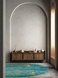 Rond vloerkleed - Domont (turkoois)