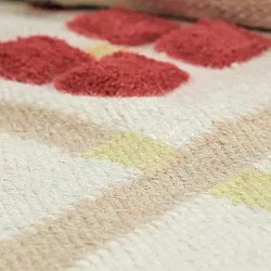 Wollen-vloerkleed - Lausanne Flatweave Tufted Premium (wit/beige)