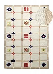 Wollen-vloerkleed - Lausanne Flatweave Tufted Premium (wit/beige)
