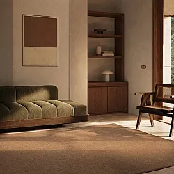 Wollen-vloerkleed - Charonne Flat Handloom Wool Premium (bruin)