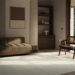 Wollen-vloerkleed - Charonne Flat Handloom Wool Premium (room)