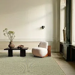 Wollen-vloerkleed - Arbil (groen/wit)