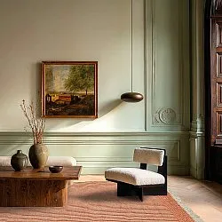 Wollen-vloerkleed - Arbil (terracotta/wit)