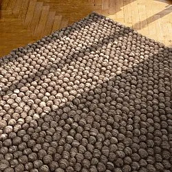 Wollen-vloerkleed - Avafors Wool Bubble (bruin/beige)