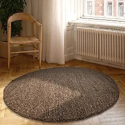Rond vloerkleed - Avafors Wool Bubble (bruin/beige)