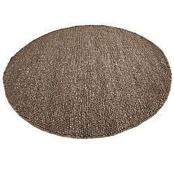 Rond vloerkleed - Avafors Wool Bubble (bruin/beige)