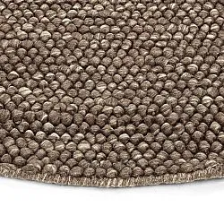 Rond vloerkleed - Avafors Wool Bubble (bruin/beige)