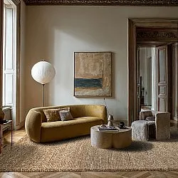 Wollen-vloerkleed - Avafors Wool Bubble (lichtbruin/wit)