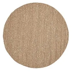 Rond vloerkleed - Avafors Wool Bubble (lichtbruin/wit)