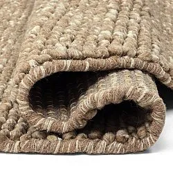 Rond vloerkleed - Avafors Wool Bubble (lichtbruin/wit)