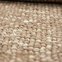 Rond vloerkleed - Avafors Wool Bubble (lichtbruin/wit)