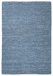 Wollen-vloerkleed - Avafors Wool Bubble (marineblauw/crème)