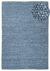 Wollen-vloerkleed - Avafors Wool Bubble (marineblauw/crème)