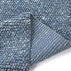 Wollen-vloerkleed - Avafors Wool Bubble (marineblauw/crème)