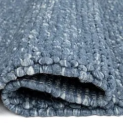Wollen-vloerkleed - Avafors Wool Bubble (marineblauw/crème)