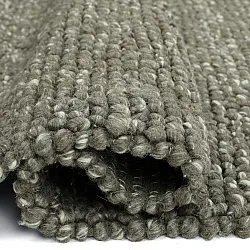 Wollen-vloerkleed - Avafors Wool Bubble (mosgroen/crème)