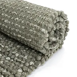Wollen-vloerkleed - Avafors Wool Bubble (mosgroen/crème)