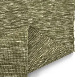 Wollen-vloerkleed - Charonne Flat Handloom Wool Premium (groente)