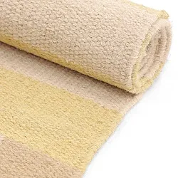 Wollen-vloerkleed - Covilha (room/beige/lichtgeel)