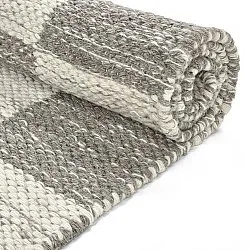 Wollen-vloerkleed - Dundee (grijs/wit)