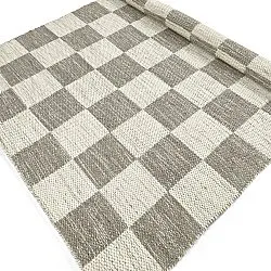 Wollen-vloerkleed - Dundee (grijs/wit)