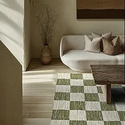 Wollen-vloerkleed - Dundee (groen/wit)