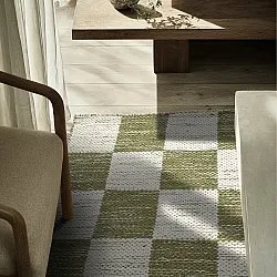 Wollen-vloerkleed - Dundee (groen/wit)