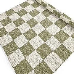 Wollen-vloerkleed - Dundee (groen/wit)