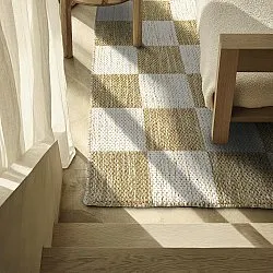 Wollen-vloerkleed - Dundee (geel/wit)