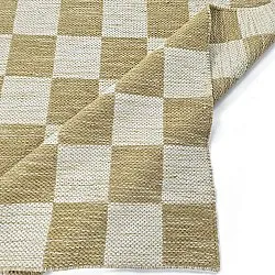 Wollen-vloerkleed - Dundee (geel/wit)